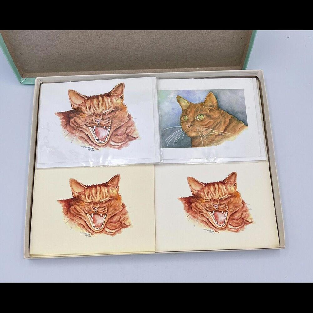 Unique ORANGE TABBY CAT Stationery set - Picture 5 of 6